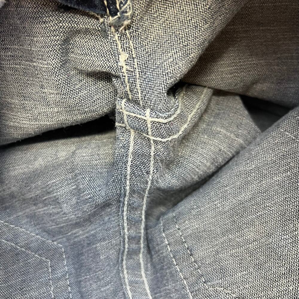 True Religion Jeans Women's 26 (2) Blue Julie Straight Pocket Flap Preppy - Picture 9 of 15